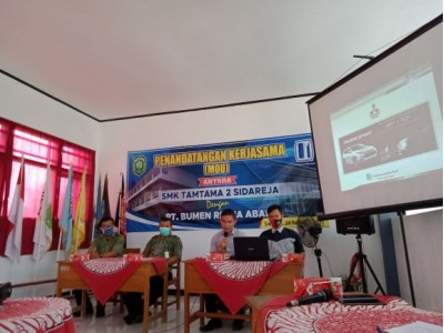 Penandatanganan Perjanjian Kerjasama (MoU) antara SMK Tamtama 2 Sidareja dengan PT.Bumen Redja Abadi